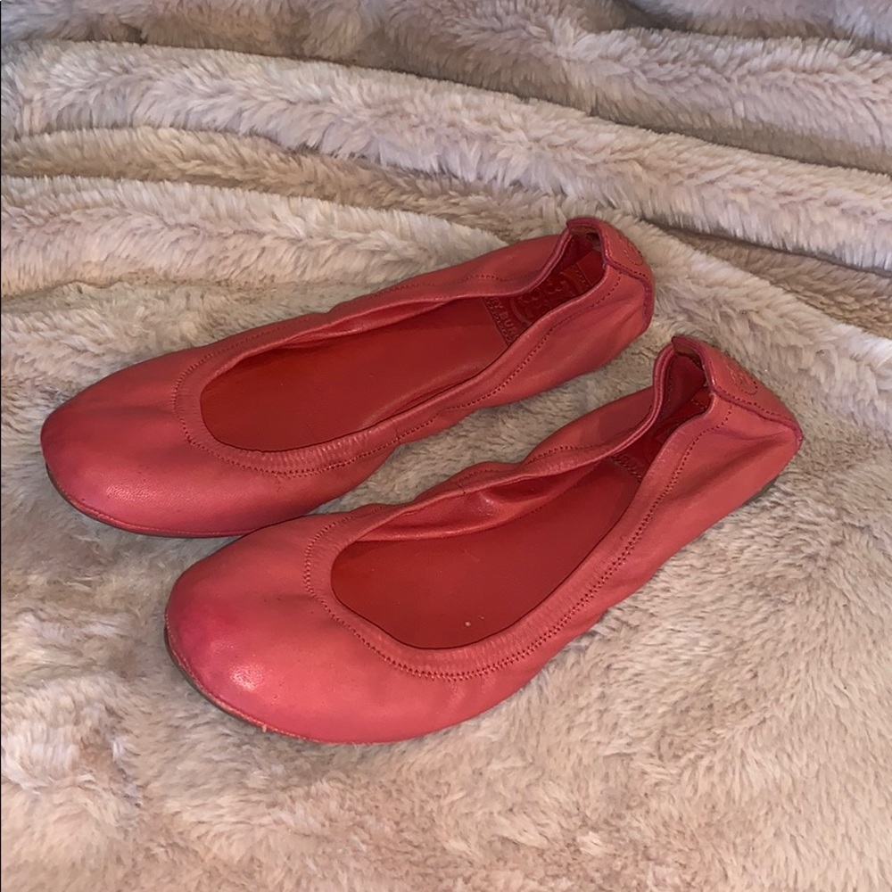 Tory Burch eddie landlines pink flat size 7